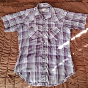 Vintage Levi's Pearl Snap Short Sleeve Men's Large. Western Cut